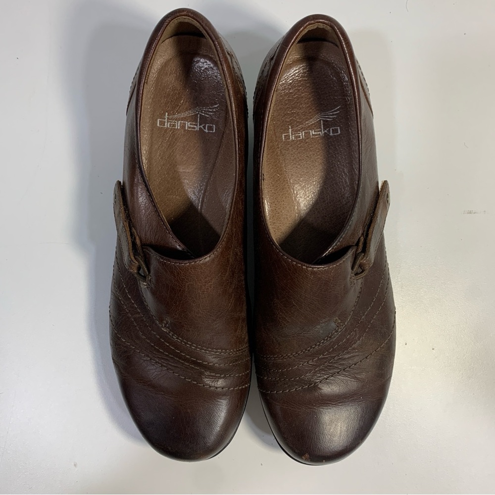 Dansko Franny Women's Slip On Loafers Comfort Shoes Size EU 37 US6 Leather Brown
